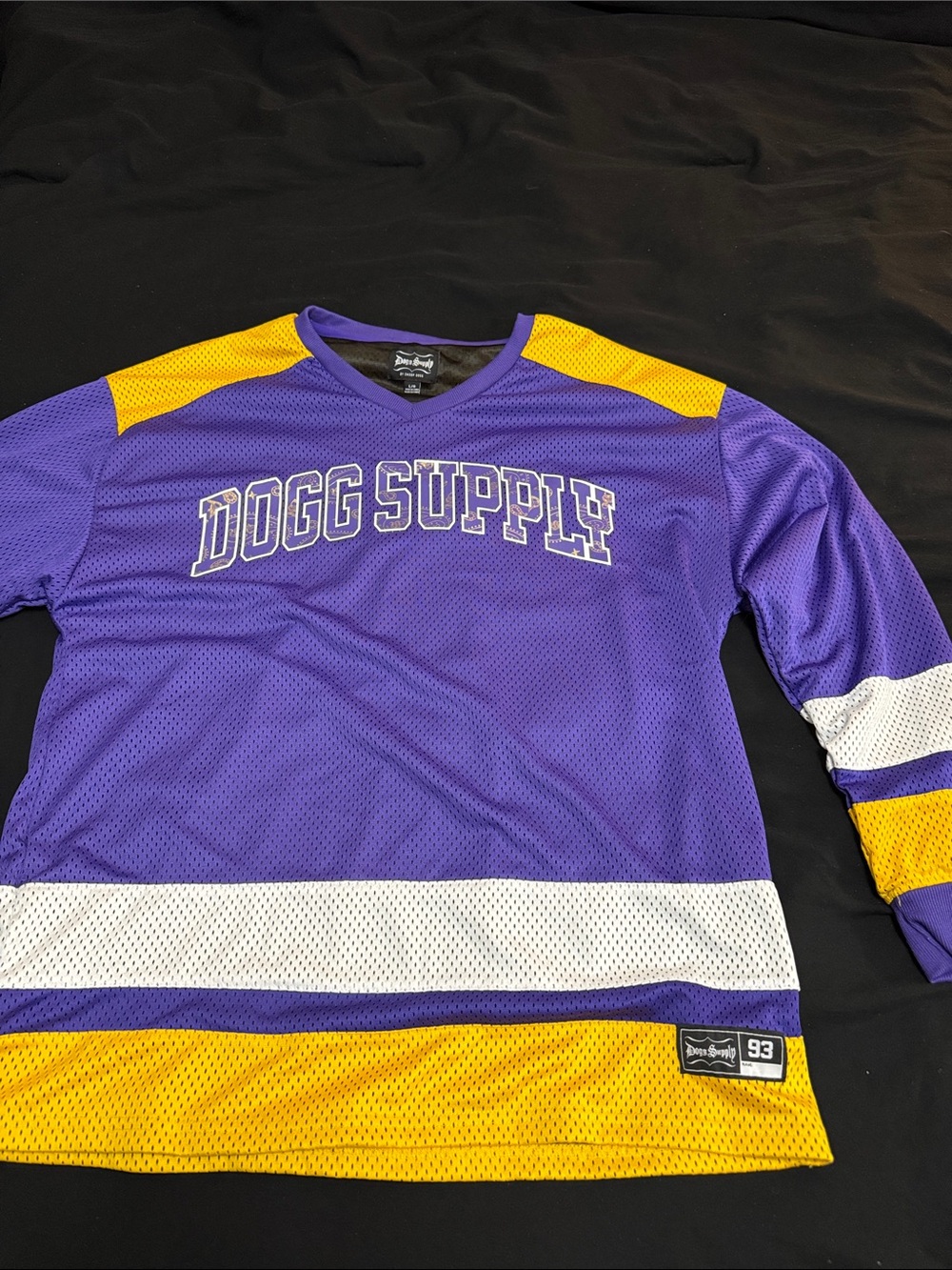 Dogg Supply Men’s Purple & Yellow Mesh Hockey Jersey